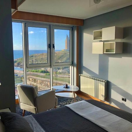 Parking, Vistas Al Mar Y Tres Habitaciones آكورونيا المظهر الخارجي الصورة