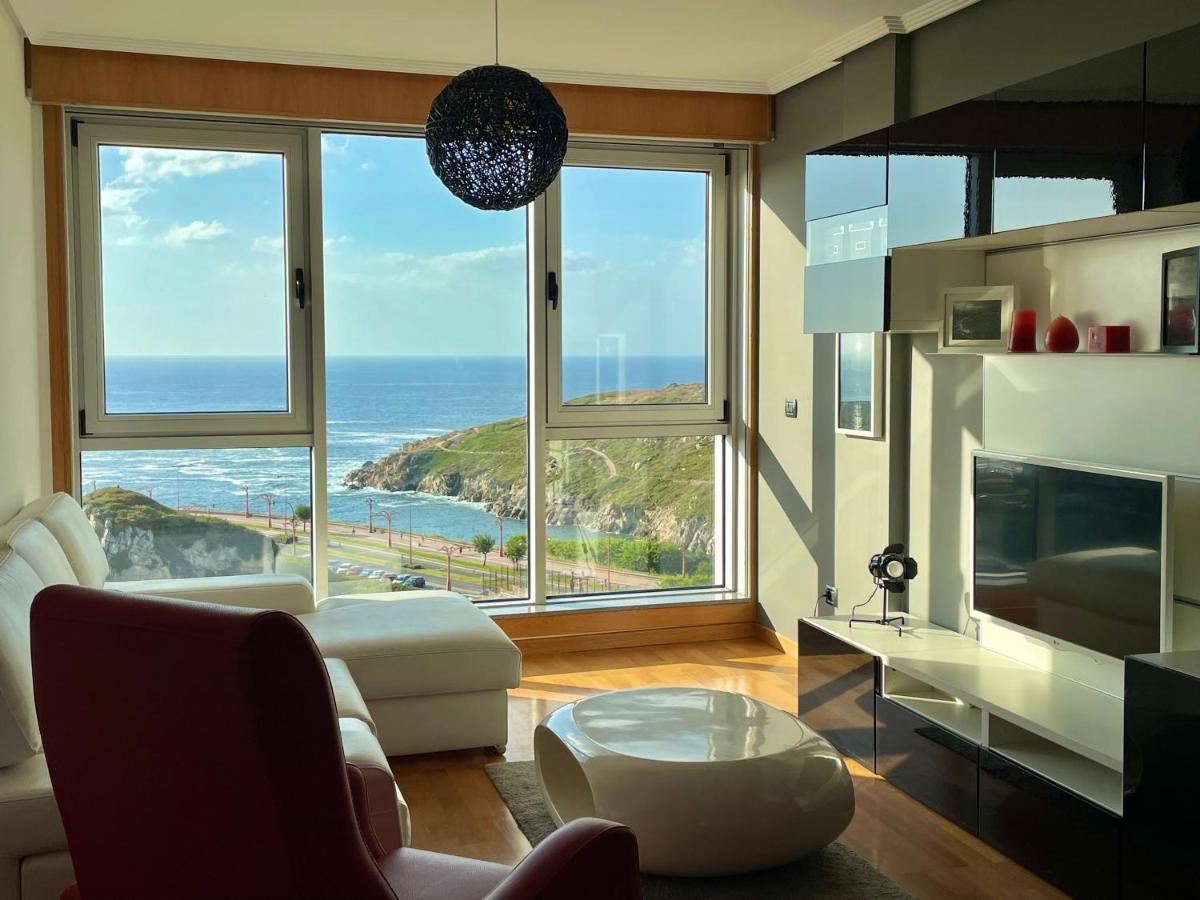 Parking, Vistas Al Mar Y Tres Habitaciones آكورونيا المظهر الخارجي الصورة