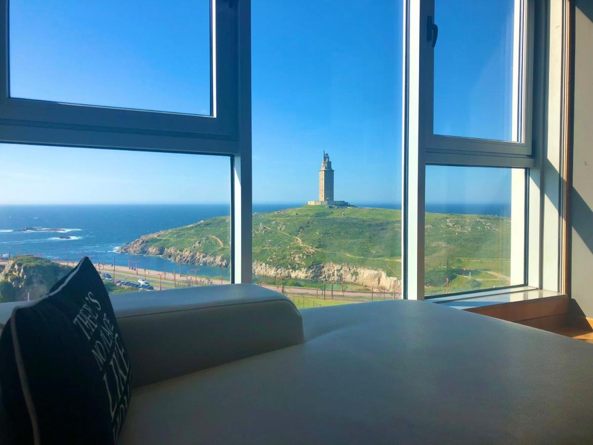 Parking, Vistas Al Mar Y Tres Habitaciones آكورونيا المظهر الخارجي الصورة