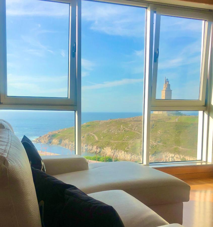 Parking, Vistas Al Mar Y Tres Habitaciones آكورونيا المظهر الخارجي الصورة
